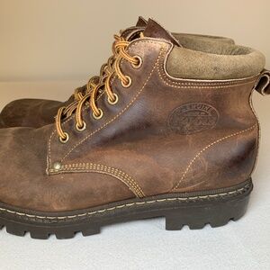 Roots TUFF Leather Boots Mens Sz 11 Brown